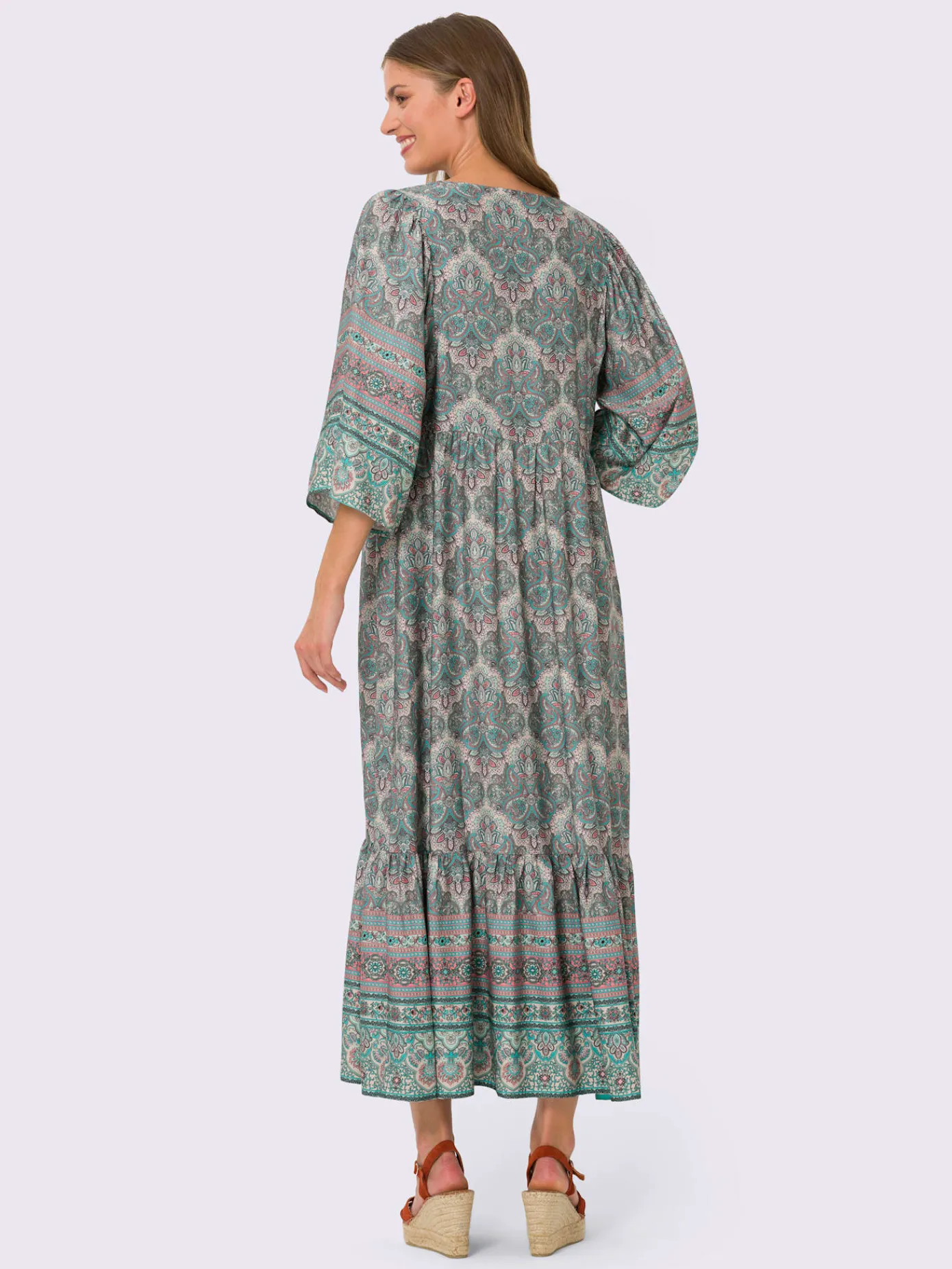 Linea Tesini Robes<Robe d'été qualité tissée