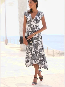 LASCANA Robes<Robe d'été robe de plage avec encolure en v
