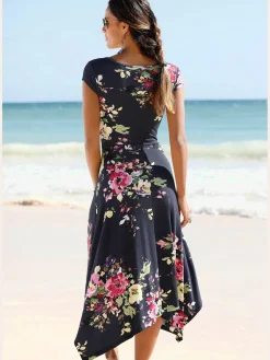 Beachtime Robes<Robe d'été robe de plage avec encolure en v