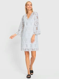 Rick Cardona Robes<Robe en dentelle dentelle florale ajourée