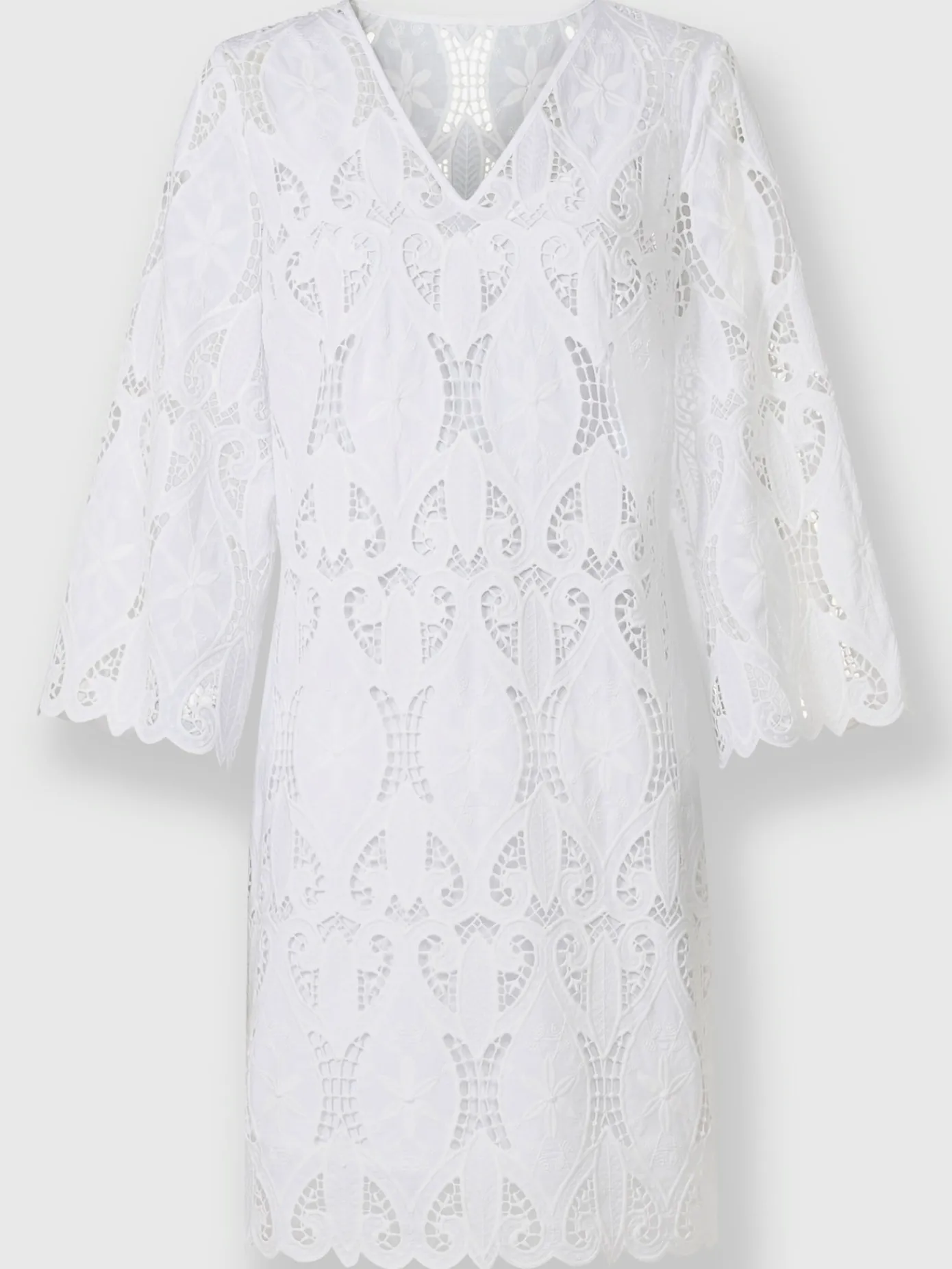 Rick Cardona Robes<Robe en dentelle dentelle florale ajourée