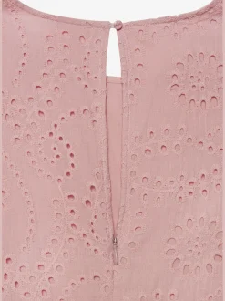 Buffalo Robes<Robe en dentelle robe d'été sans manches avec broderie ajourée