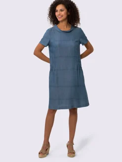 Linea Tesini Robes<Robe en jean col à revers élégant