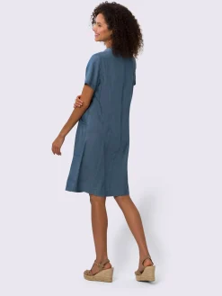 Linea Tesini Robes<Robe en jean col à revers élégant