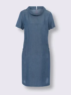 Linea Tesini Robes<Robe en jean col à revers élégant