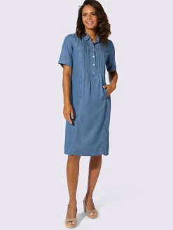 Collection L Robes<Robe en jean pur lyocell