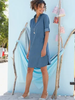 Collection L Robes<Robe en jean qualité tissée