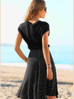 Beachtime Robes<Robe en jersey aspect 2 en 1