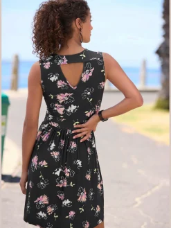 Vivance Robes<Robe en jersey col v effet cache-cœur