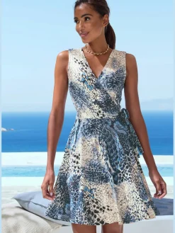 LASCANA Robes<Robe en jersey encolure en v dégagée, effet cache-cœur