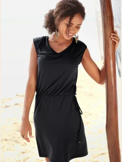 LASCANA Robes<Robe en jersey encolure en v dégagée devant et au dos