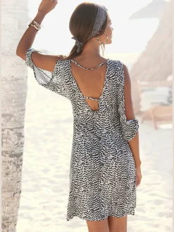 Vivance Robes<Robe en jersey encolure en v dégagée devant et au dos