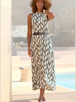 LASCANA Tenues De Cérémonie|Robes<Robe en jersey encolure haute volantée