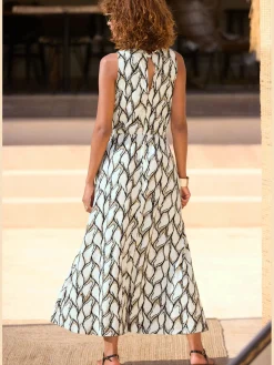 LASCANA Tenues De Cérémonie|Robes<Robe en jersey encolure haute volantée