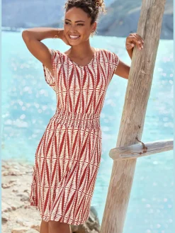 LASCANA Robes<Robe en jersey encolure ronde dégagée