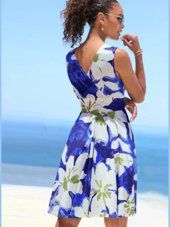 Vivance Robes<Robe en jersey haut effet cache-cœur