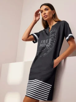 Rick Cardona Robes<Robe en jersey jolies pierres brillantes fantaisie