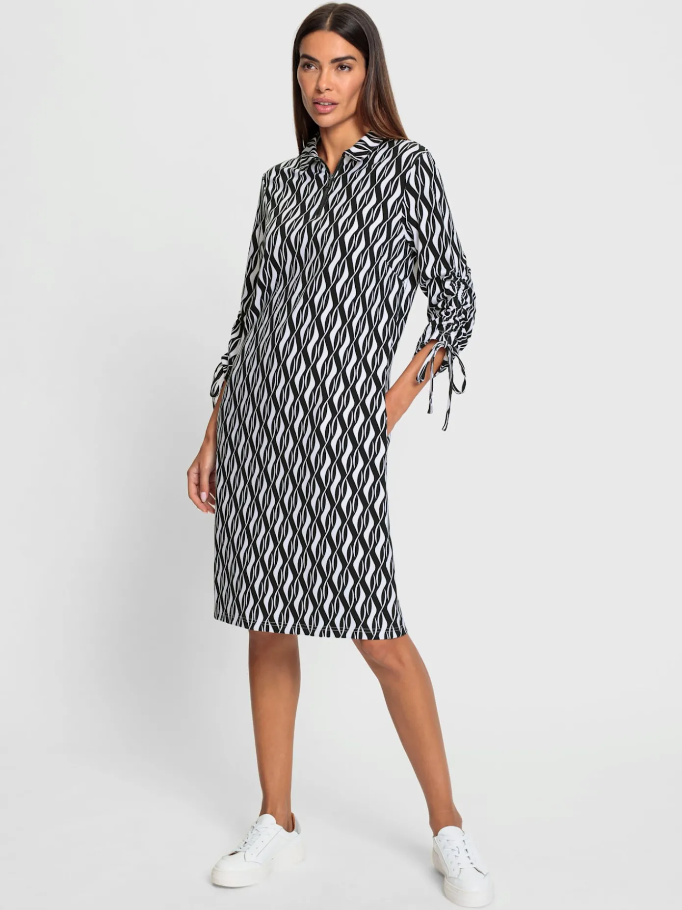 Rick Cardona Robes<Robe en jersey lien réglable aux manches