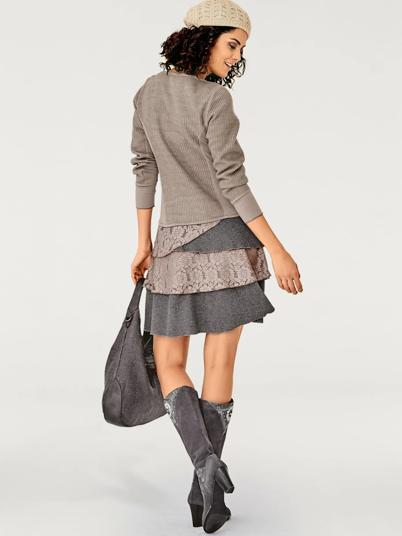 Linea Tesini Robes<Robe en jersey matières tendance