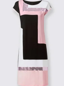 Robes<Robe en jersey orné de paillettes brillantes