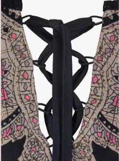 LASCANA Robes<Robe en jersey robe caftan avec laçage à l'encolure