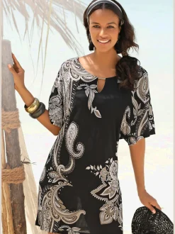 LASCANA Robes<Robe en jersey robe tunique estivale à motifs