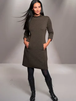 Rick Cardona Robes<Robe en jersey structure gaufrée