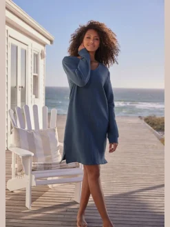 s.Oliver Robes<Robe en matière sweat robe sweat en qualité côtelée