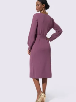 Creation L Robes<Robe en tricot 30% laine vierge