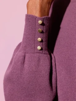 Creation L Robes<Robe en tricot 30% laine vierge