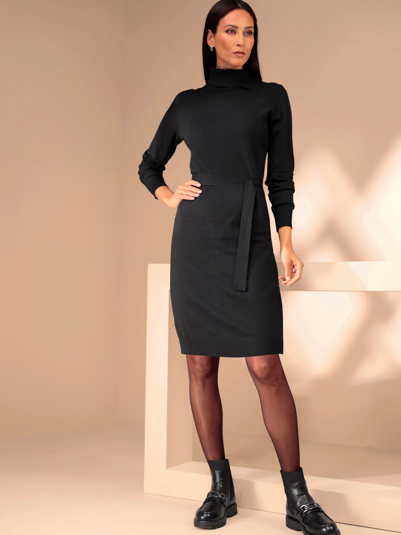 Rick Cardona Robes<Robe en tricot col roulé flatteur