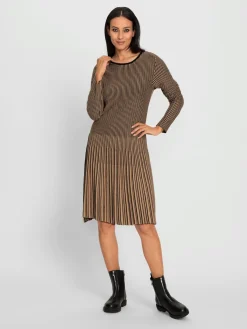 Rick Cardona Robes<Robe en tricot effet plissé contrasté