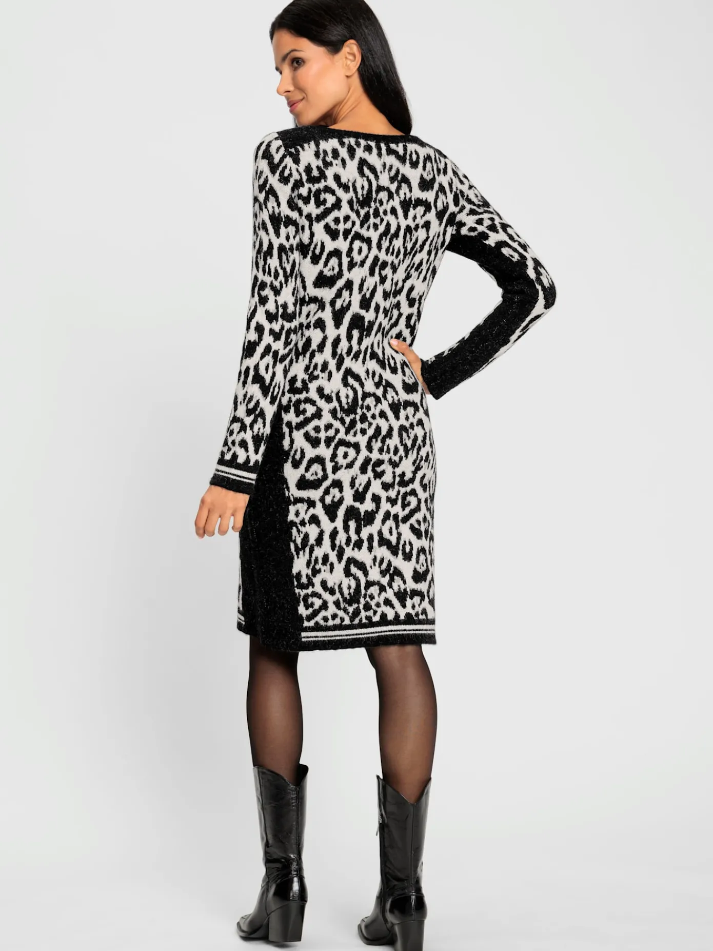 Rick Cardona Robes<Robe en tricot joli jacquard à l'aspect animal