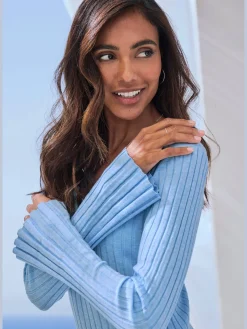 French Connection Robes<Robe en tricot robe côtelée élégante