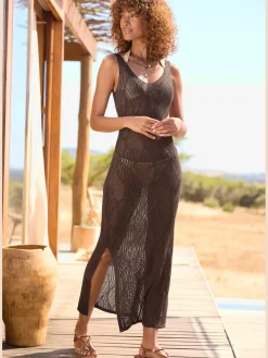 LASCANA Robes<Robe en tricot robe d'été à encolure en v profonde