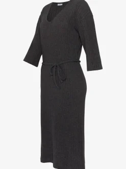LASCANA Robes<Robe en tricot robe longue côtelée avec encolure en v