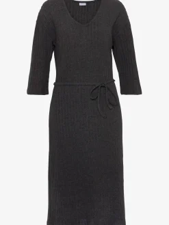 LASCANA Robes<Robe en tricot robe longue côtelée avec encolure en v
