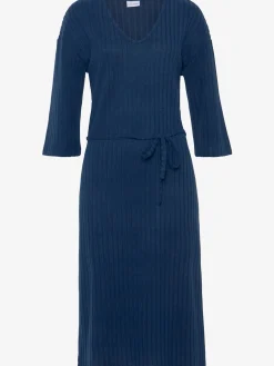 LASCANA Robes<Robe en tricot robe longue côtelée avec encolure en v
