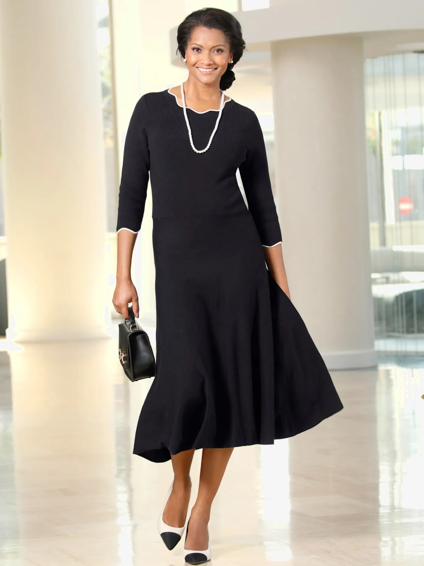 Fair Lady Robes<Robe en tricot tricot fin élégant