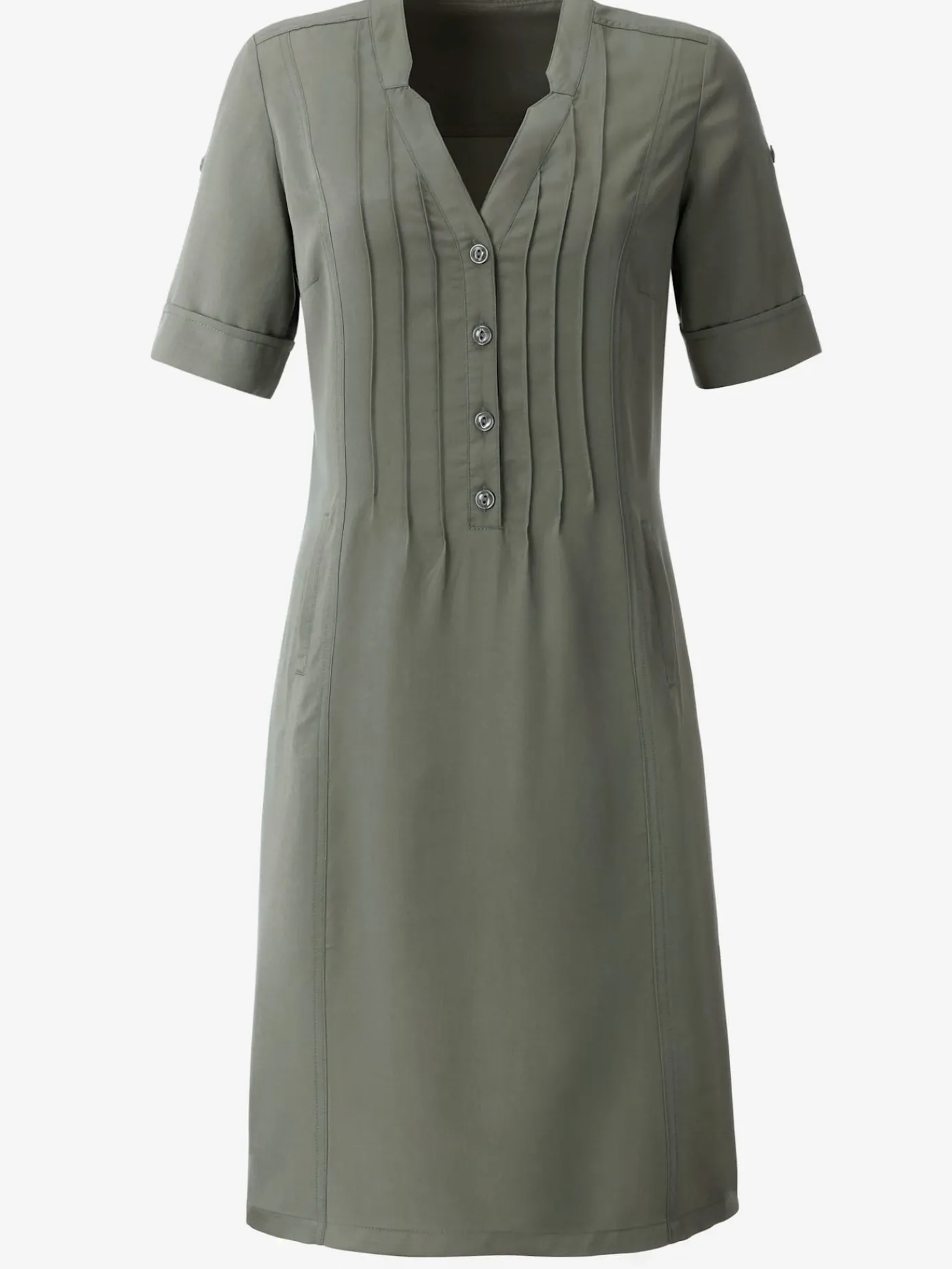 Collection L Robes<Robe femme col v et 2 poches raglan verticales