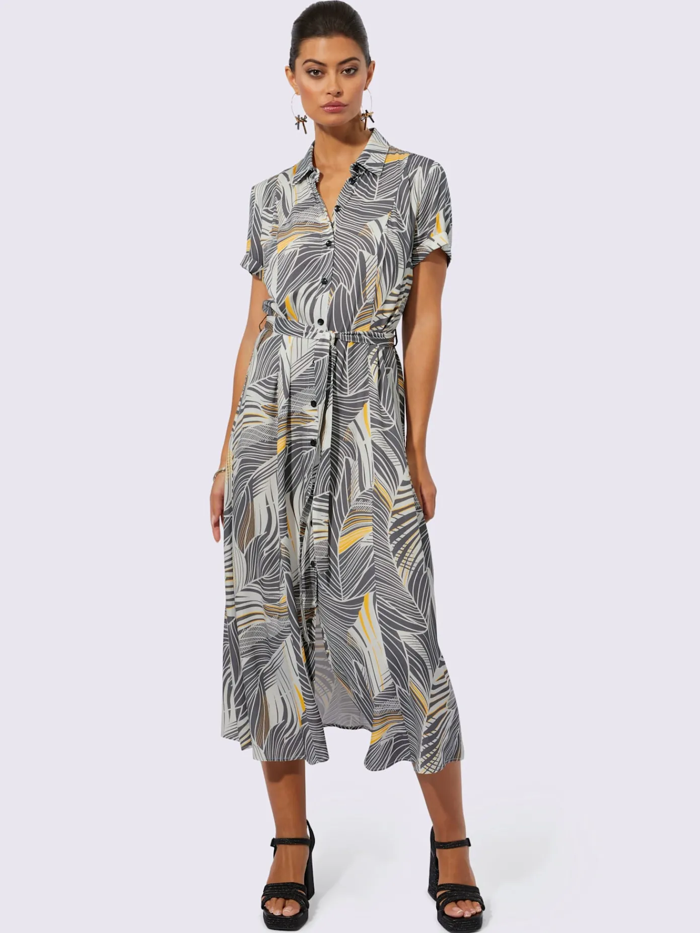 Creation L Robes<Robe imprimée avec viscose (ecovero)
