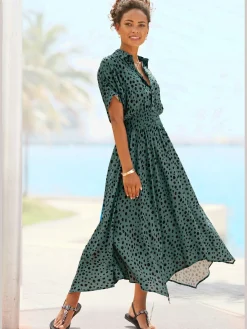 LASCANA Robes<Robe imprimée col chemisier tendance