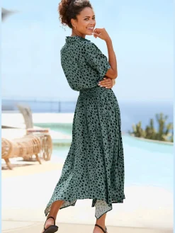 LASCANA Robes<Robe imprimée col chemisier tendance