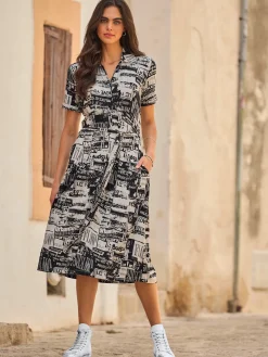 Mandarin Robes<Robe imprimée imprimé mode