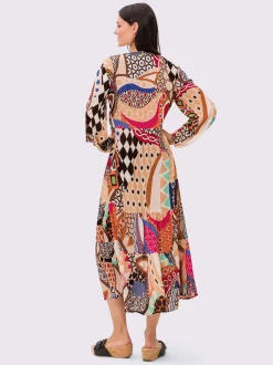 Mandarin Robes<Robe imprimée joli imprimé