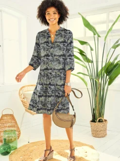 Linea Tesini Robes<Robe imprimée qualité tissée