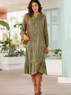 Robes<Robe imprimée qualité tissée