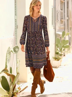 Robes<Robe imprimée qualité tissée