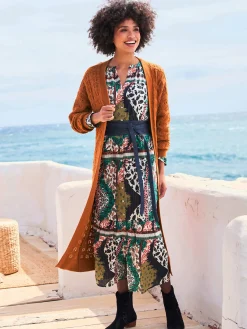 Linea Tesini Robes<Robe imprimée qualité tissée