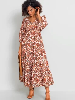 Robes<Robe imprimée qualité tissée